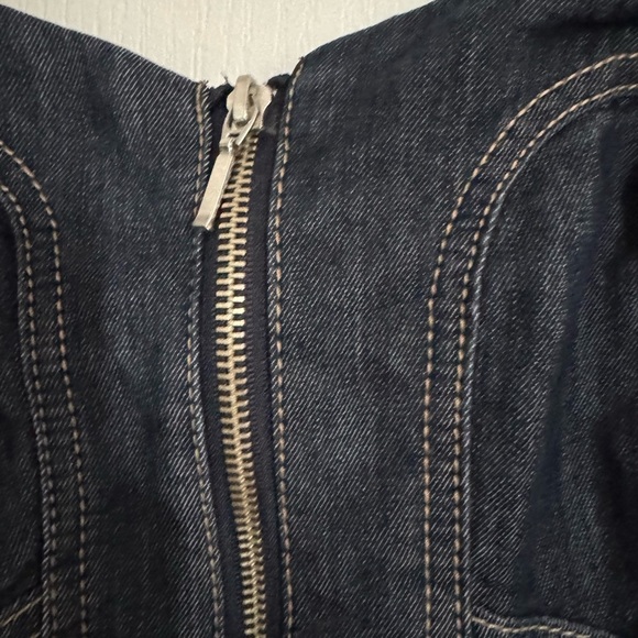Denim Strapless Dress. Top 19” length 27”. it does stretch - Picture 6 of 10